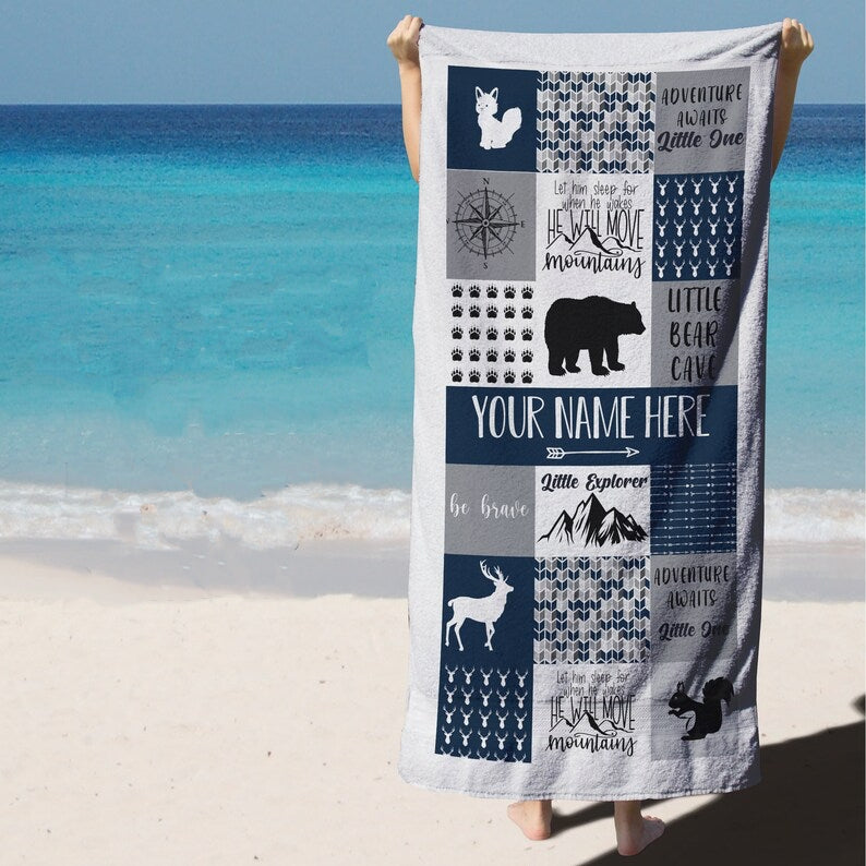 Personalized Beach Towel Wild Theme