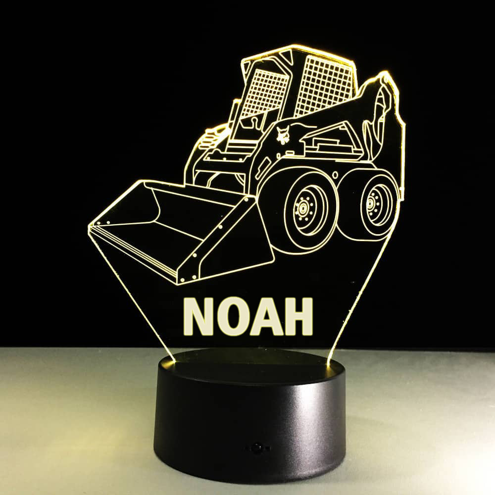 Personalized 7/16 Color Changing Skid-steer Loader 3D Illusion Led Lamp 22120601
