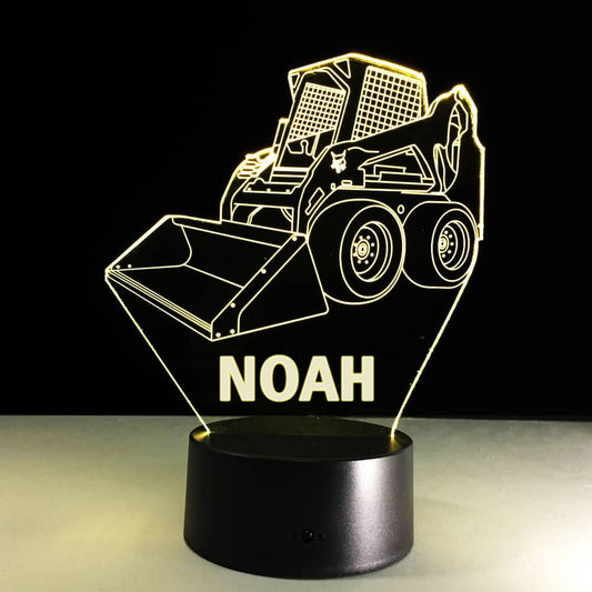 Personalized 7/16 Color Changing Skid-steer Loader 3D Illusion Led Lamp 22120601