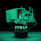 Personalized 7/16 Color Changing Container Car 3D Illusion Led Lamp