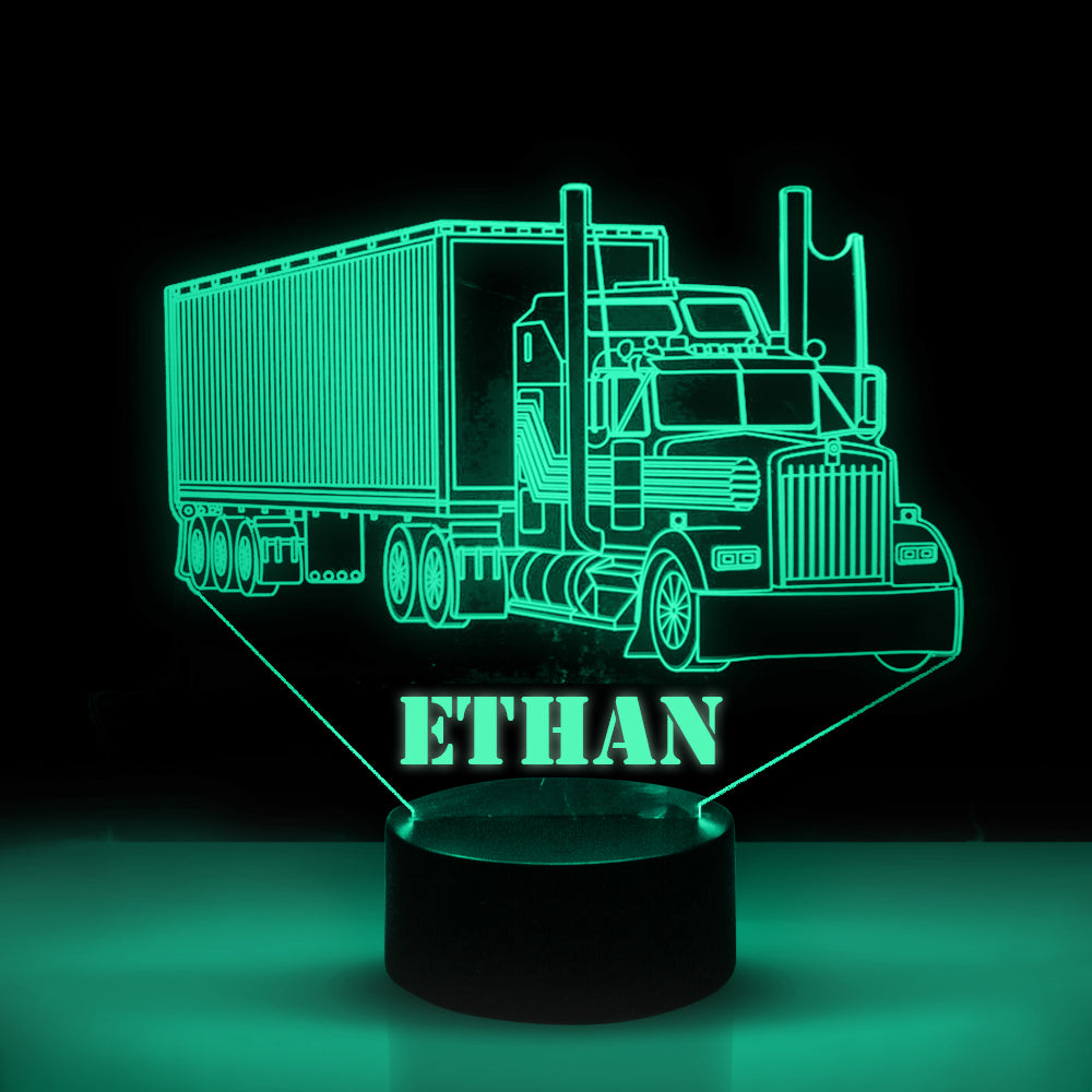Personalized 7/16 Color Changing Container Car 3D Illusion Led Lamp
