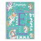 Custom Unicorn Name Blankets With Initial