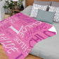 Personalized Name With Initial Word Art Multi Colors Fleece Blanket