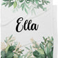 Personalized Minky Fleece Flower Baby Blanket Green Leaves