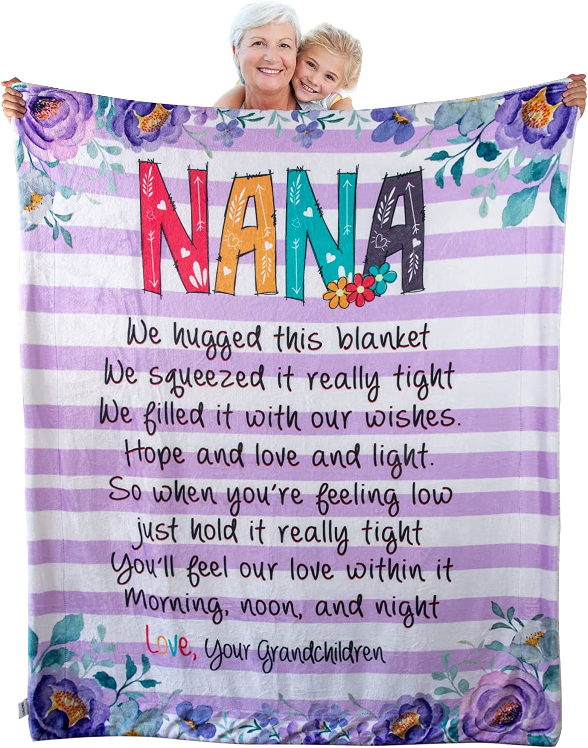 Personalized  Flora Mom/Nana/Auntie We Love You Blanket ｜110440