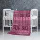 Personalized Cute Name Word Art Multi Colors Fleece Blanket