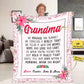 Personalized Mom/Nana/Auntie Flower Blanket