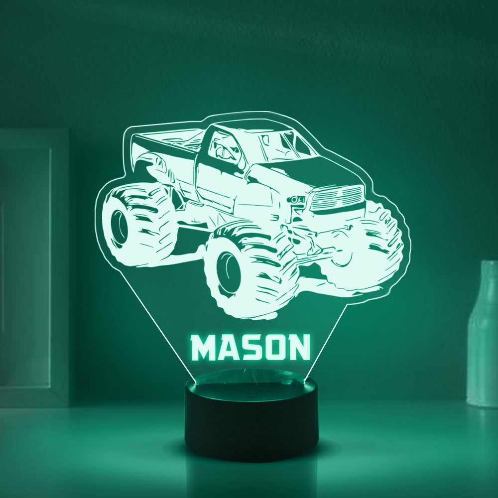 Personalized 7/16 Colors Changing Led Night Light Monster Trucks