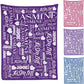 Personalized Name Arrange With Heart Word Art Multi Colors Fleece Blanket