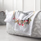 Personalized Minky Fleece Flower Baby Blanket Spot