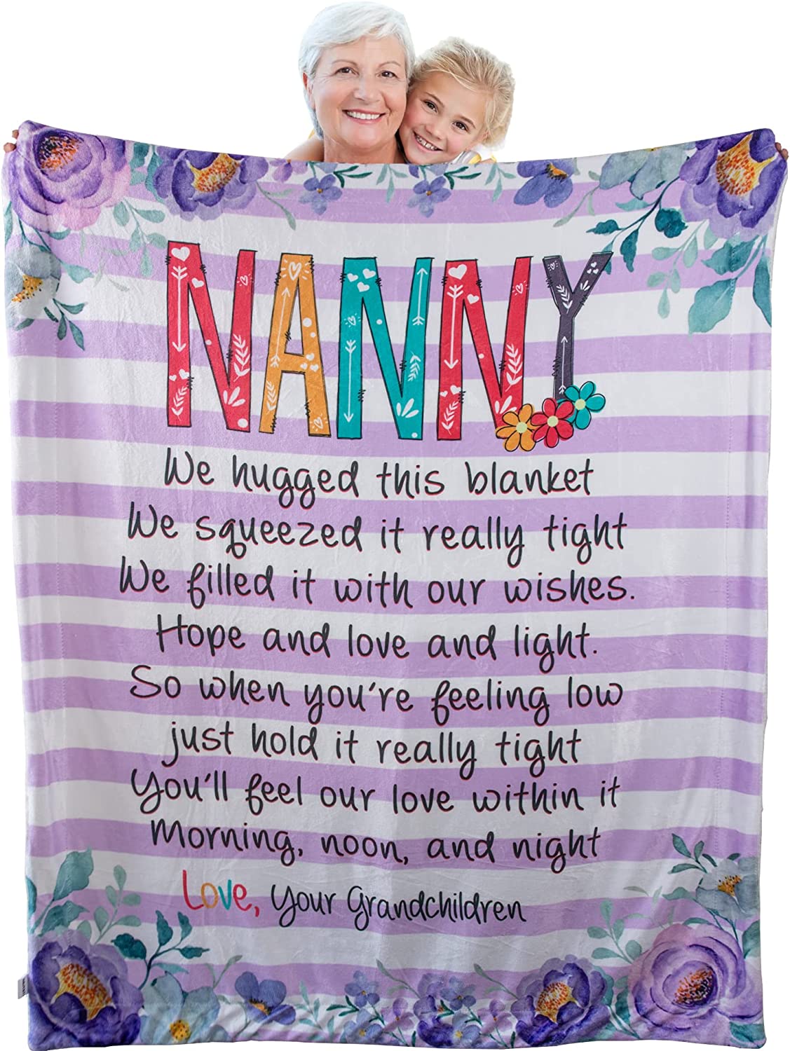 Personalized  Flora Mom/Nana/Auntie We Love You Blanket ｜110440