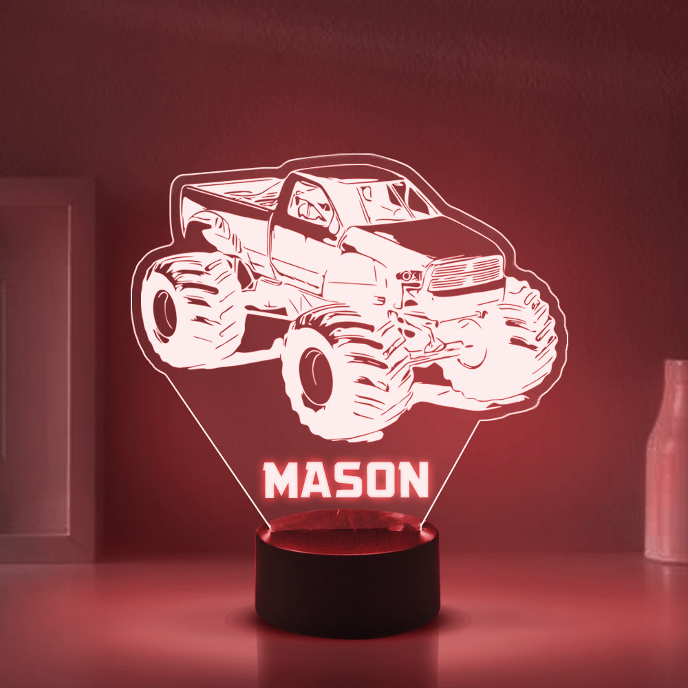 Personalized 7/16 Colors Changing Led Night Light Monster Trucks