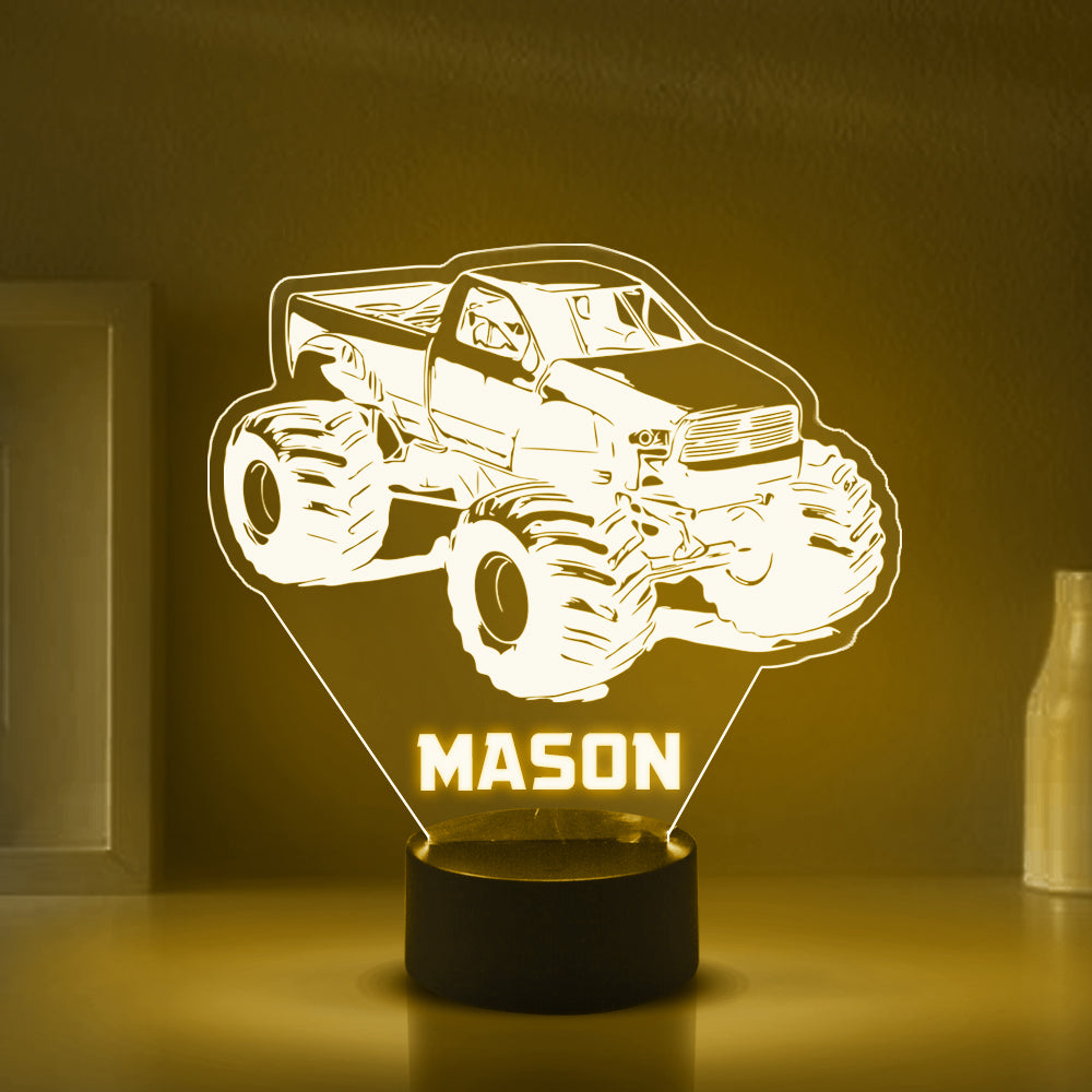 Personalized 7/16 Colors Changing Led Night Light Monster Trucks