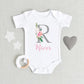 Personalized Baby Onesie Initial With Name Floral