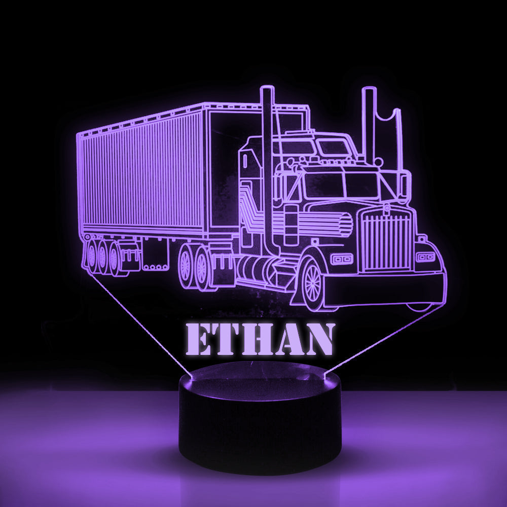Personalized 7/16 Color Changing Container Car 3D Illusion Led Lamp