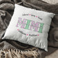 Personalized Blessed Mom Grandma Nana Name Pillow With Pink Green Flower