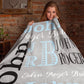 Personalized Name Word Art With Big Letters Baby Boy Fleece Blanket