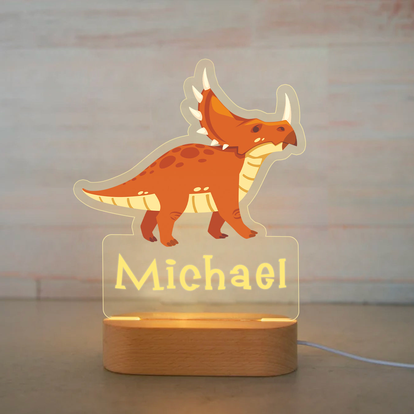 Personalized Light LED Bedroom Night Light Boys Girls Dinosaur Mood Lighting I024