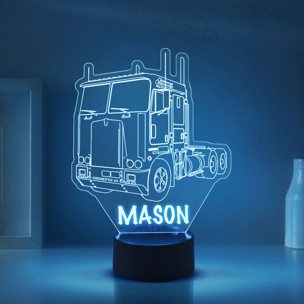 Personalized 7/16 Colors Changing Led Night Light Trailer Trucks