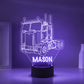 Personalized 7/16 Colors Changing Led Night Light Trailer Trucks
