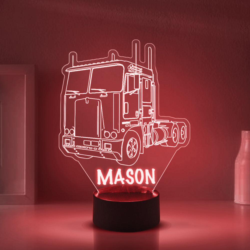 Personalized 7/16 Colors Changing Led Night Light Trailer Trucks
