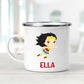 Personalized Super Girl Enamel Mug