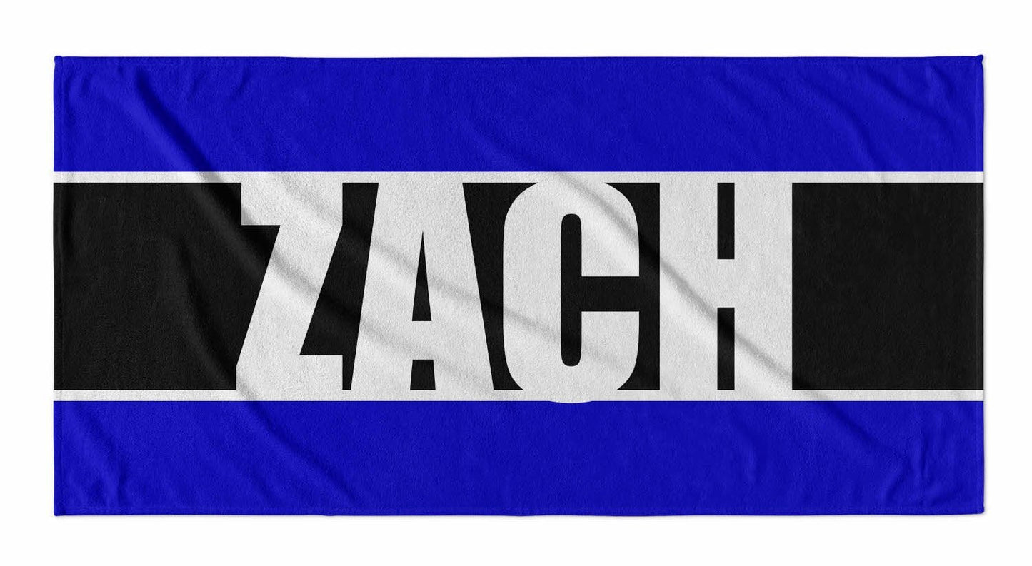 Personalized Beach Towel Solid Bolds Colors Combine