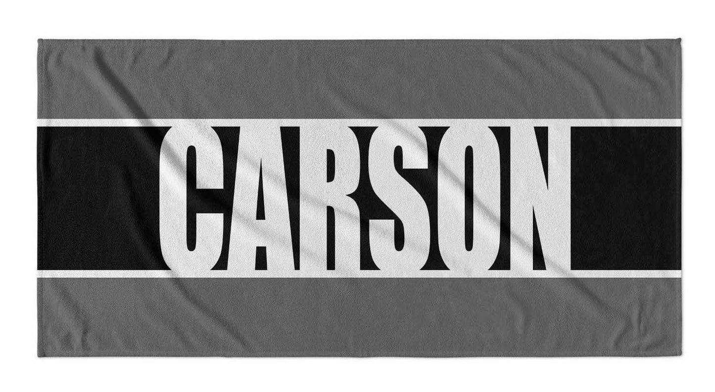 Personalized Beach Towel Solid Bolds Colors Combine