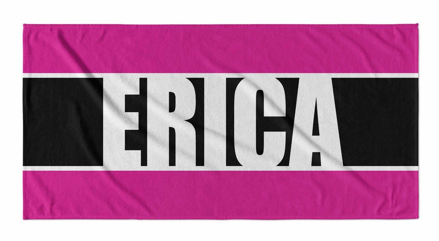 Personalized Beach Towel Solid Bolds Colors Combine