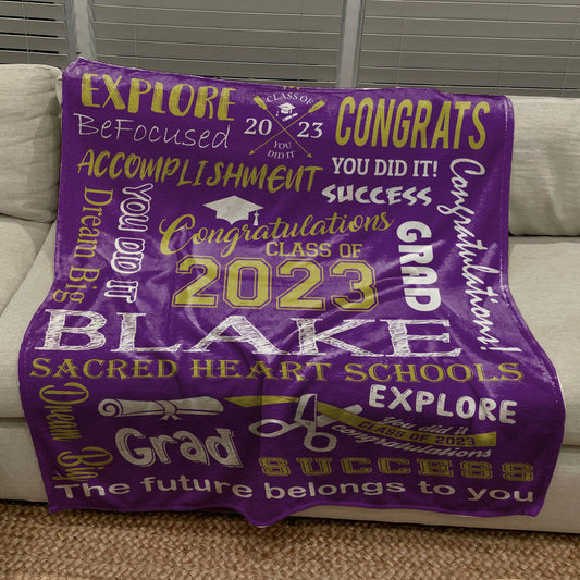 Personalized Graduation Blanket The Future Belong To You