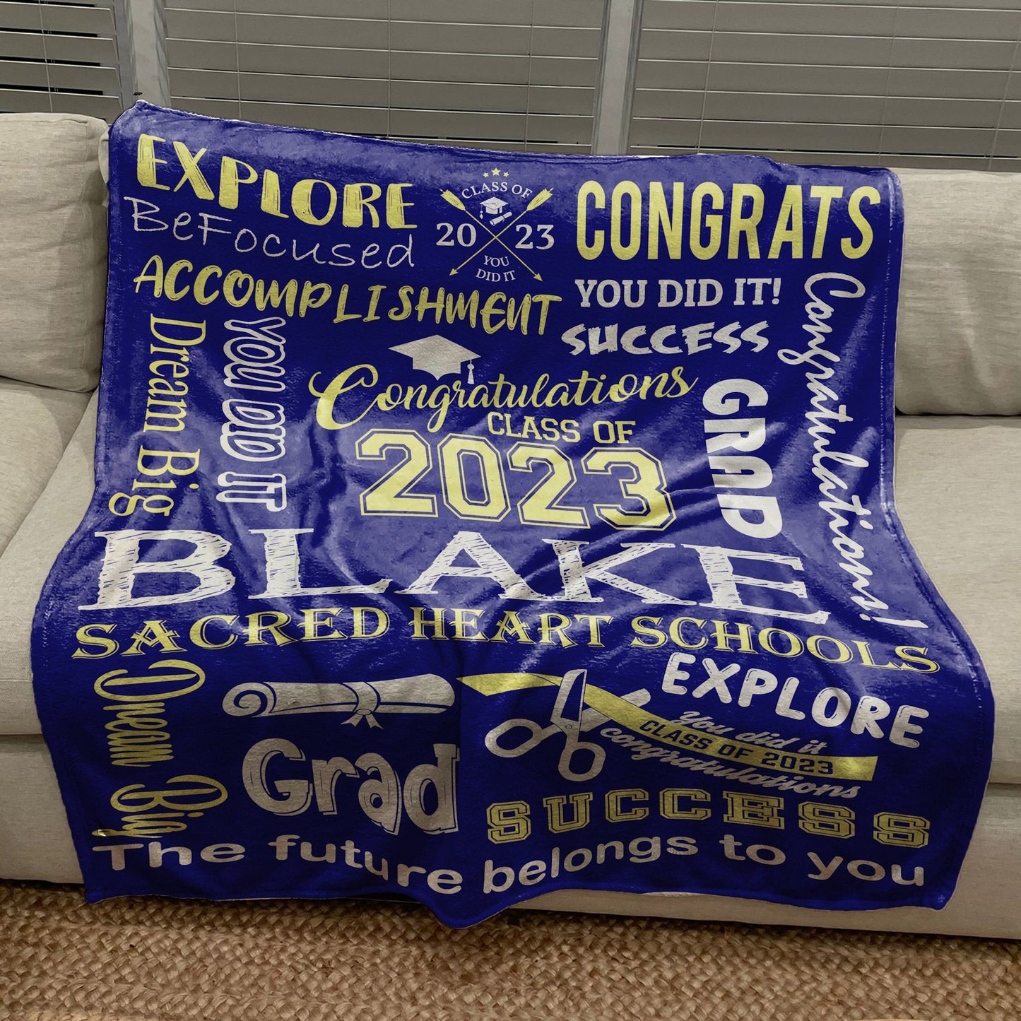 Personalized Graduation Blanket The Future Belong To You
