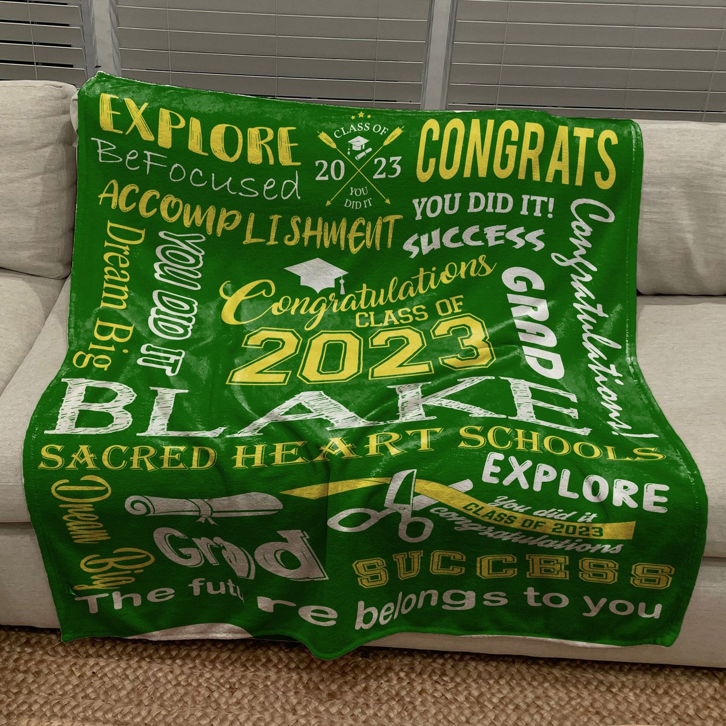 Personalized Graduation Blanket The Future Belong To You