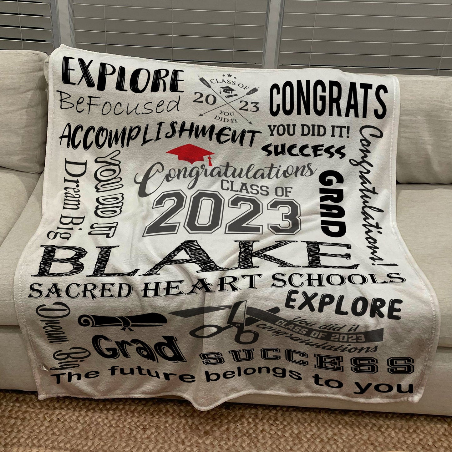 Personalized Graduation Blanket The Future Belong To You
