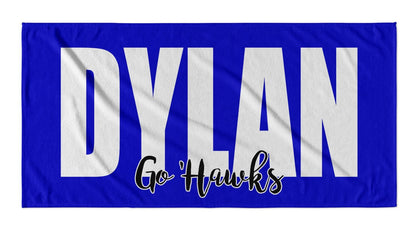 Personalized Beach Towel Solid Bolds With Message