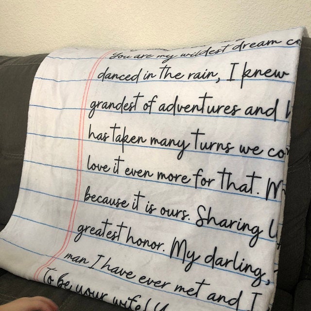Personalized  Love Letter Mom/Nana/Auntie We Love You Blanket