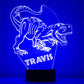 Personalized Dinosaur Night Lights with Name 7/16 Colors Changing LED Lamp NL909