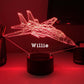 Personalized Aviation Night Lights with Name 7/16 Colors Changing LED Lamp