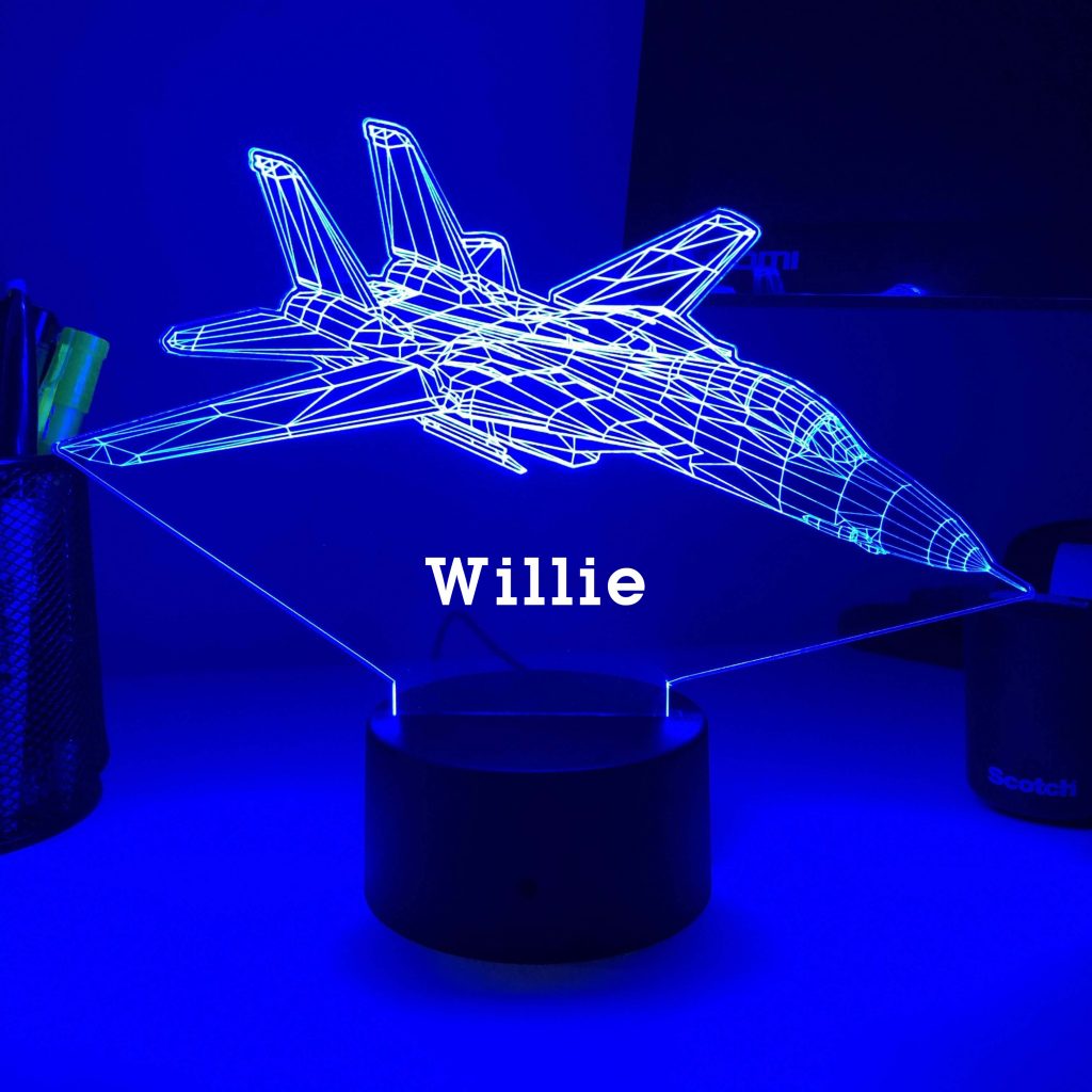 Personalized Aviation Night Lights with Name 7/16 Colors Changing LED Lamp