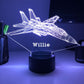 Personalized Aviation Night Lights with Name 7/16 Colors Changing LED Lamp