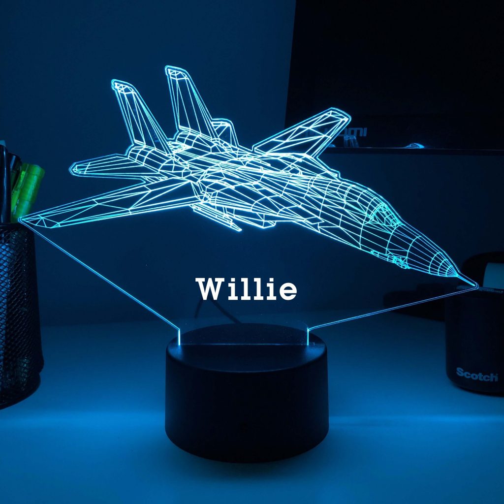 Personalized Aviation Night Lights with Name 7/16 Colors Changing LED Lamp
