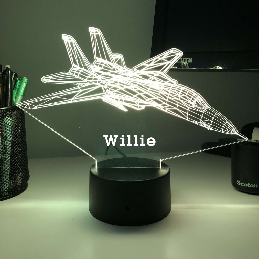 Personalized Aviation Night Lights with Name 7/16 Colors Changing LED Lamp