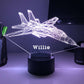 Personalized Aviation Night Lights with Name 7/16 Colors Changing LED Lamp