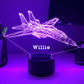 Personalized Aviation Night Lights with Name 7/16 Colors Changing LED Lamp