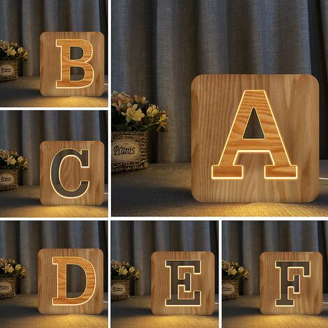 Wood Alphabet Light