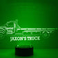 Personalized Truck Night Lights with Name 7/16 Color Changing LED Lamp III09