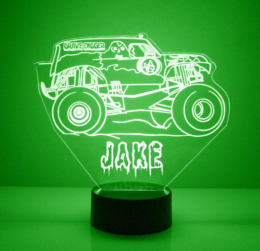 Personalized Truck Night Lights with Name 7/16 Colors Changing LED Lamp NL303