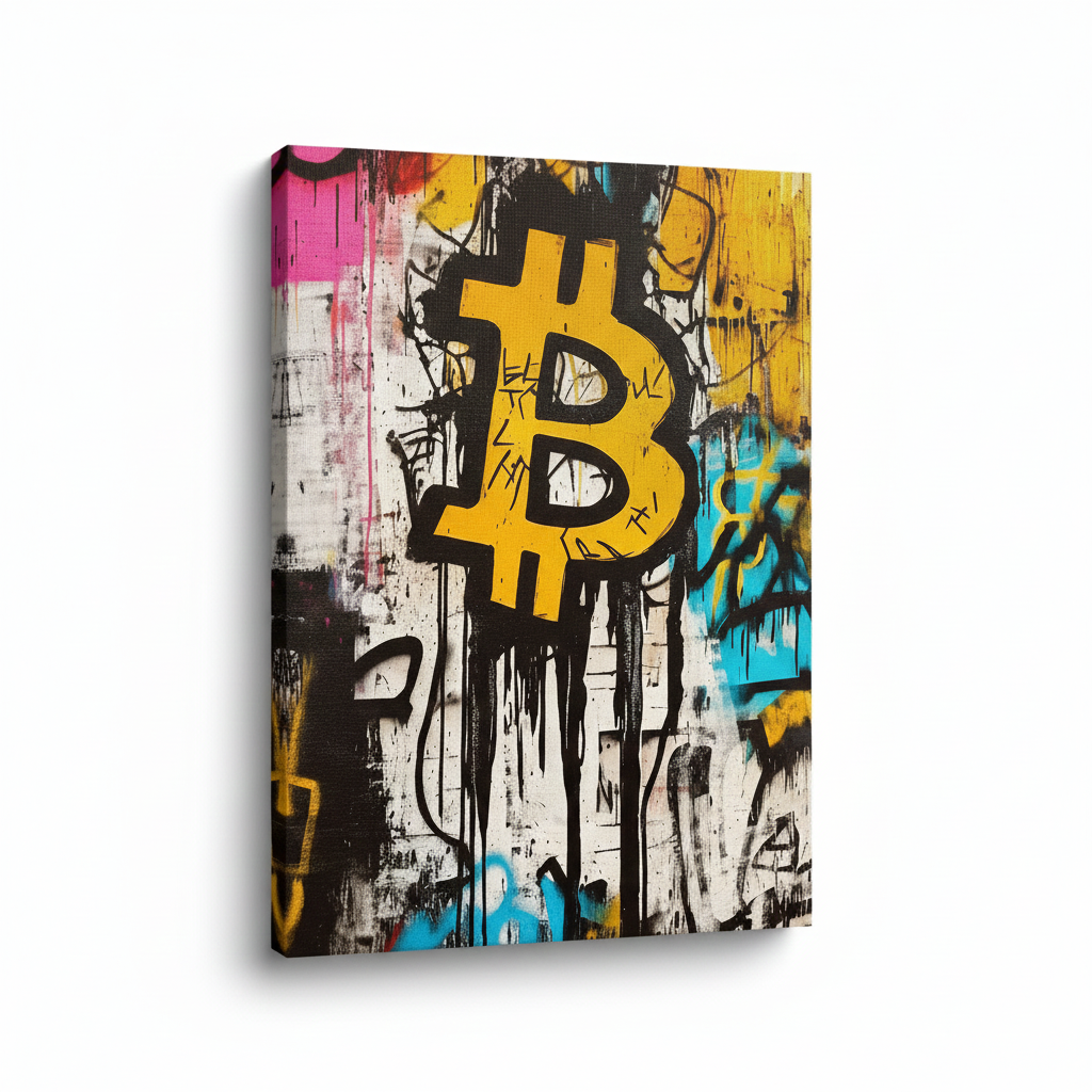 Bitcoin Graffiti Poster