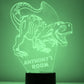 Personalized Dinosaur Night Lights with Name 7/16 Colors Changing LED Lamp NL909