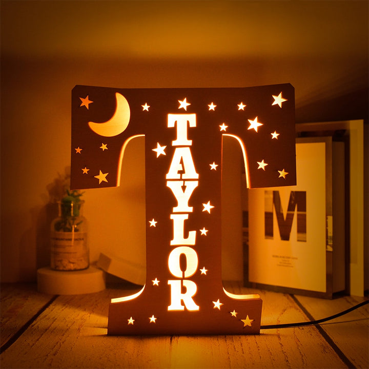 Personalized Wooden  Letter with Name LED Night Light