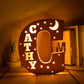 Personalized Wooden  Letter with Name LED Night Light
